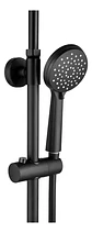 Columna Ducha Negra Con Plato Mango Monomando Notte Taumm - Miniatura 3