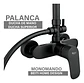 Columna Ducha Negra Con Plato Mango Monomando Notte Taumm - Miniatura 4
