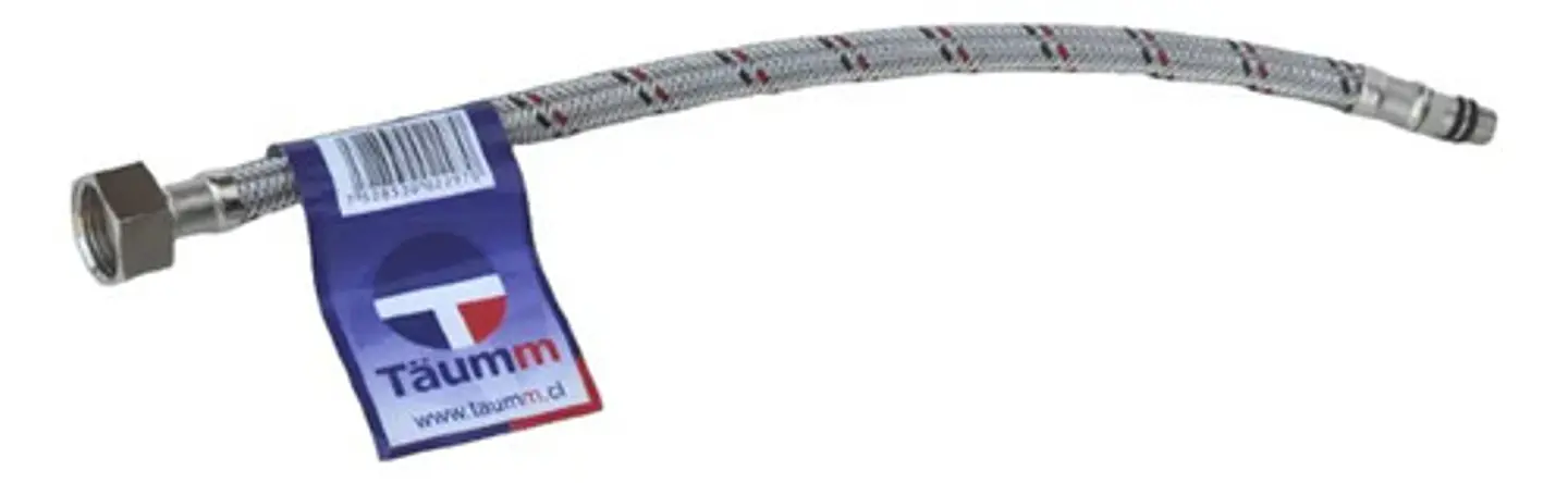 Flexible Agua He-hi M10 X 1/2  35 Cm Rojo Taumm 500 Psi 2