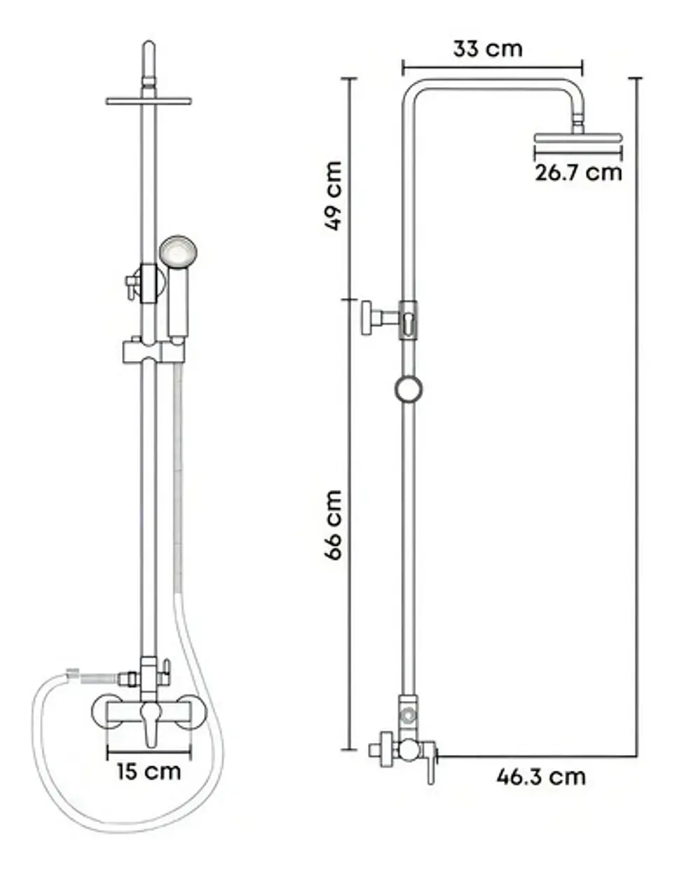 Columna Ducha Circular Con Monomando Ducha 11