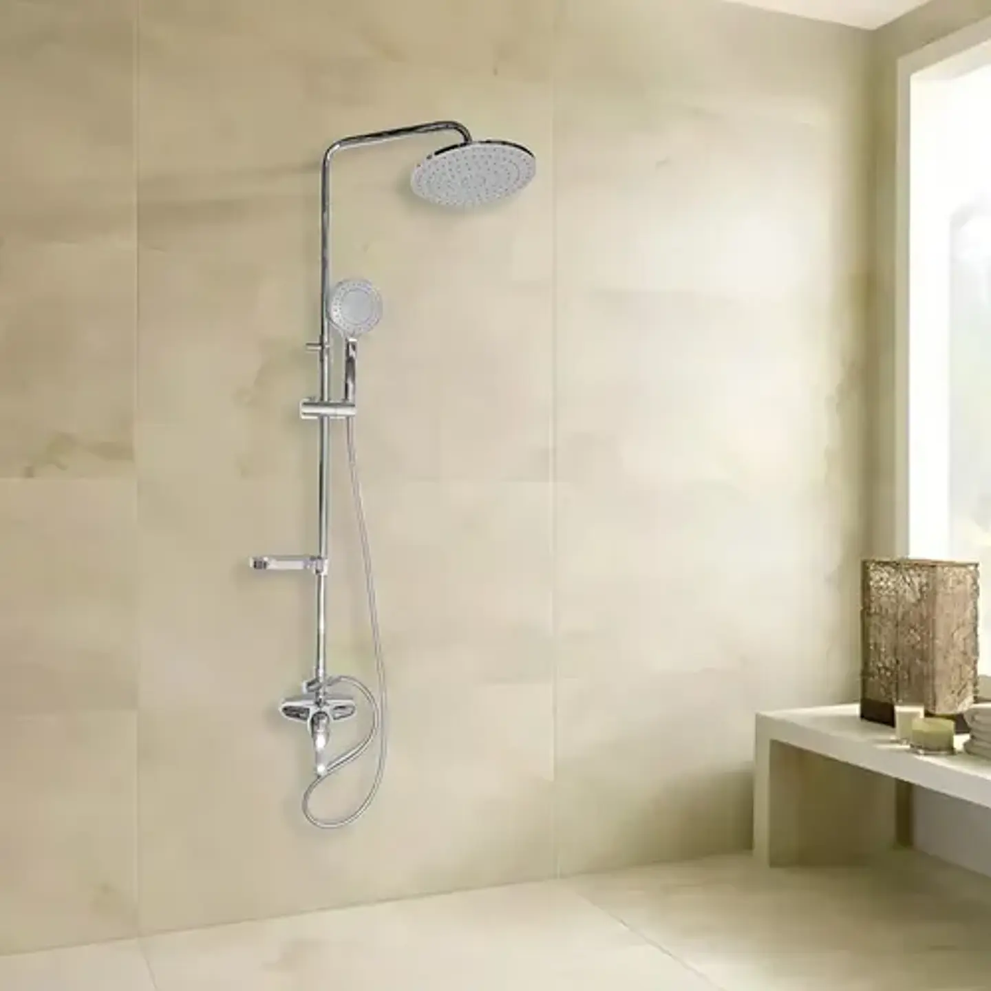 Columna Ducha Circular Con Monomando Ducha 12