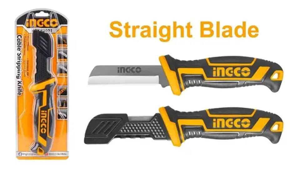 Cuchillo Pelacables Hoja Recta 200mm Ingco Hpk82101 3