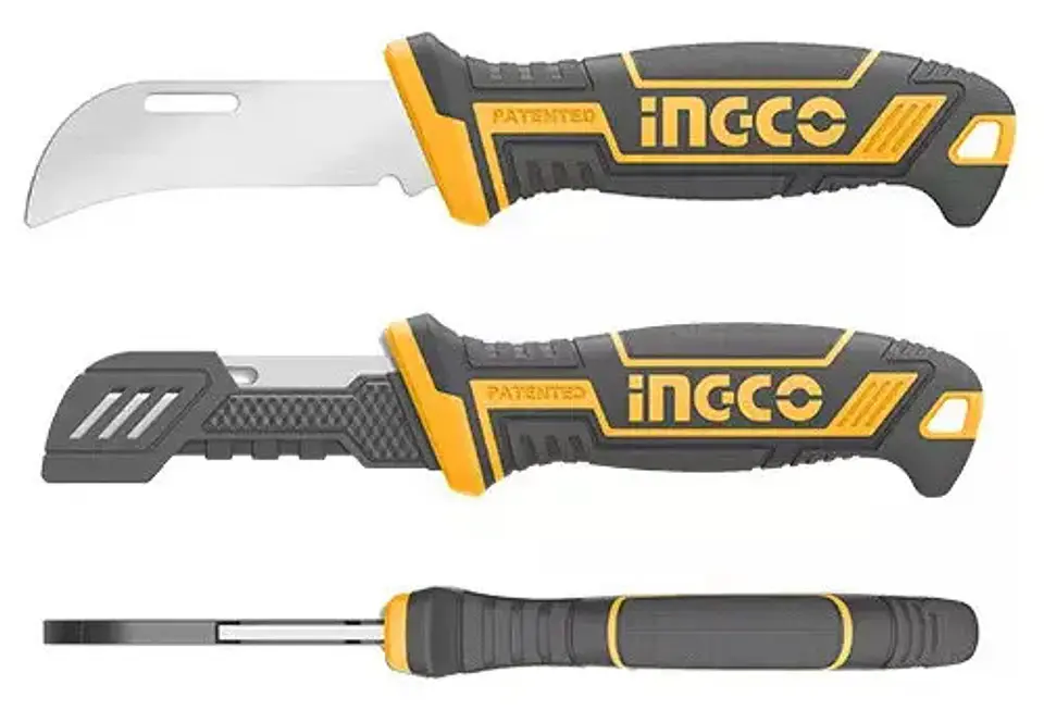 Cuchillo Curvo Pelacable 8'' 200mm Electricista 3