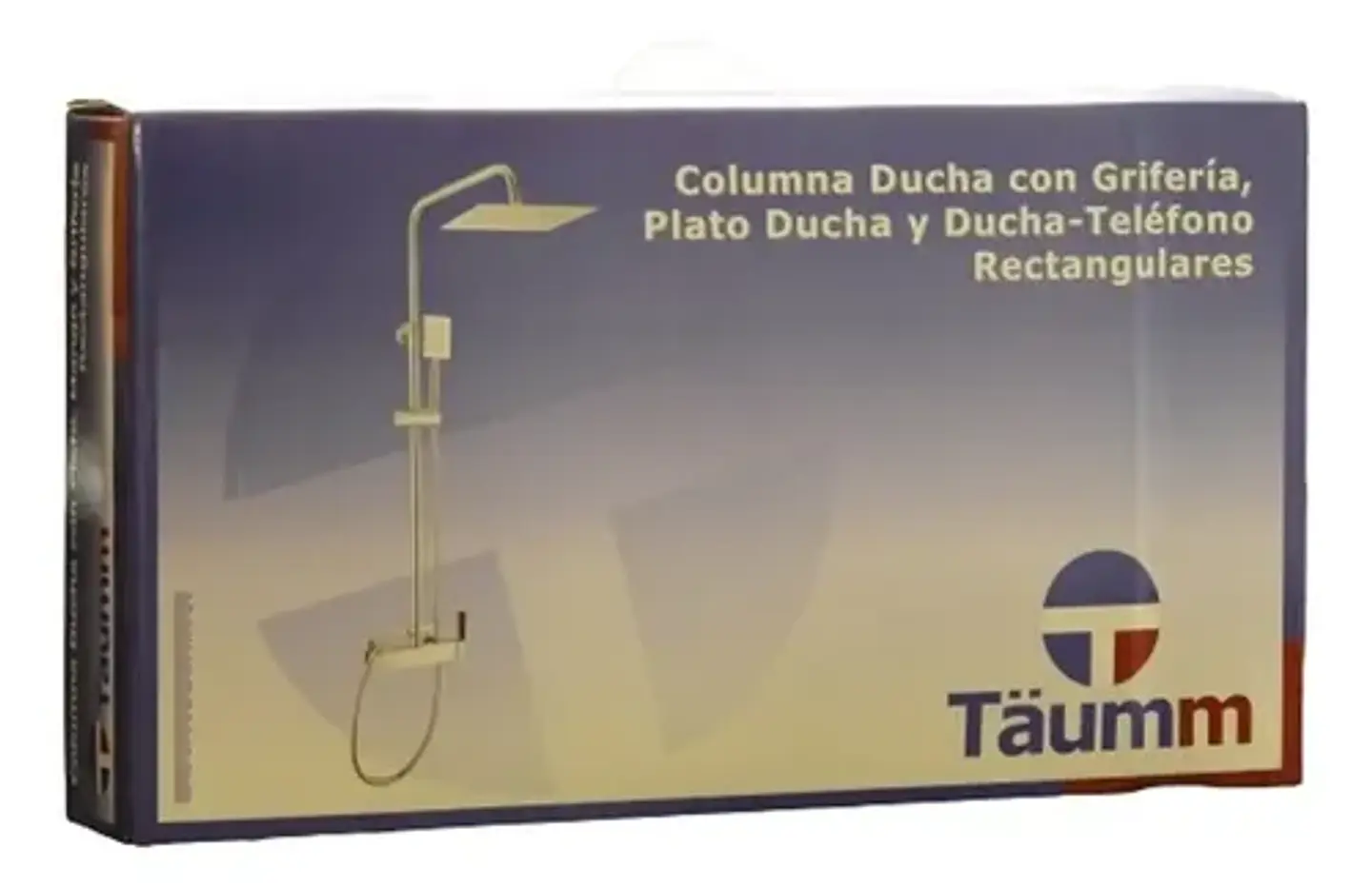 Columna Ducha Con Plato Rectangular Monomando Grifería Taumm 4