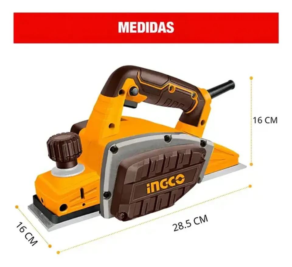 Cepilladora Electrica Industrial 750w Ingco Pl7508-7 Amarillo 7