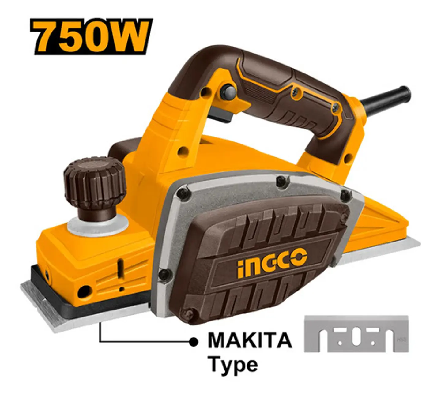 Cepilladora Electrica Industrial 750w Ingco Pl7508-7 Amarillo 8