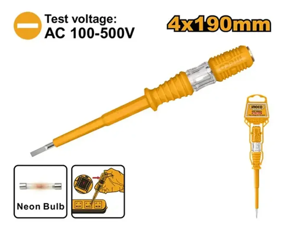 Medidor Detector Probador De Voltaje 100-500v Ingco Destorni 4