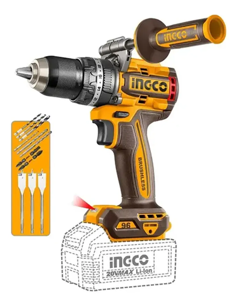 Taladro Percutor Bl Inalambrico 20v 96 Nm Ingco Cidli209685 1