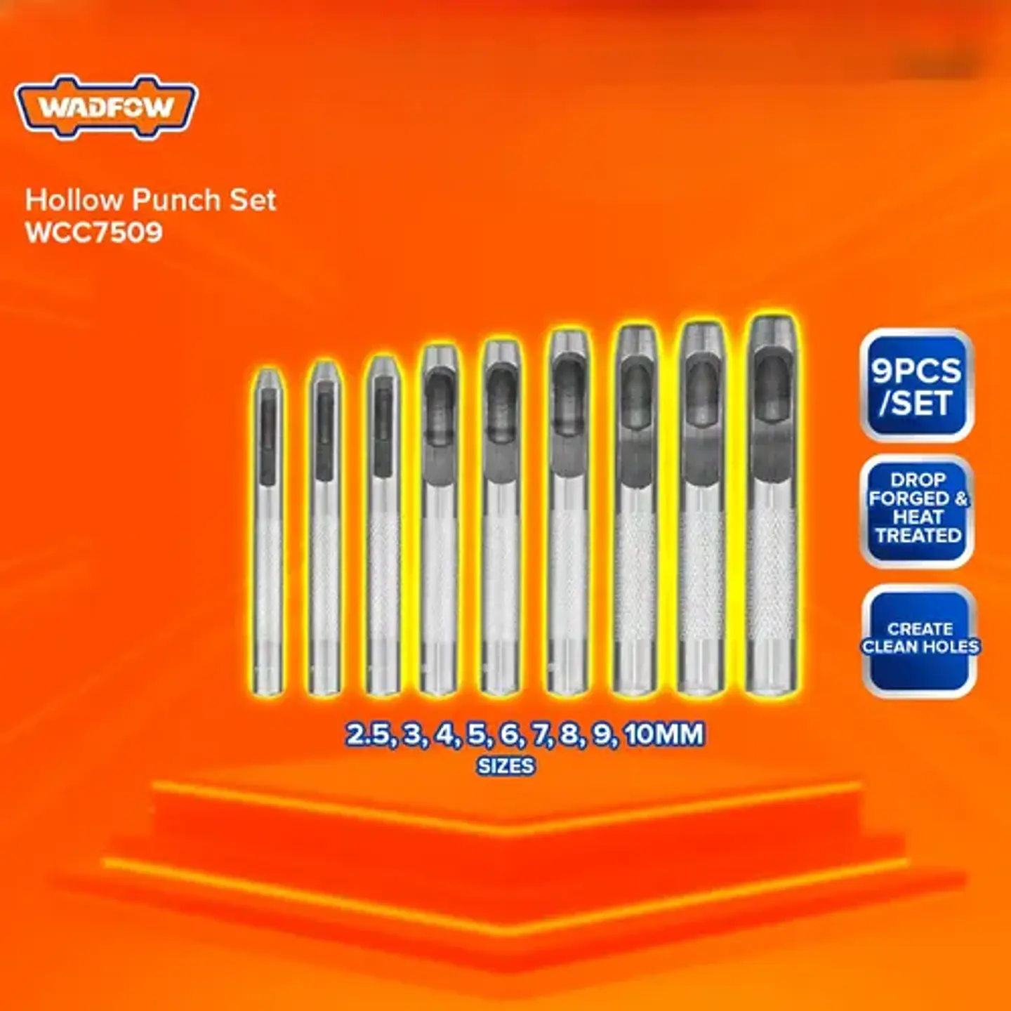 Kit Sacabocados De Impacto Set 9 Piezas 8