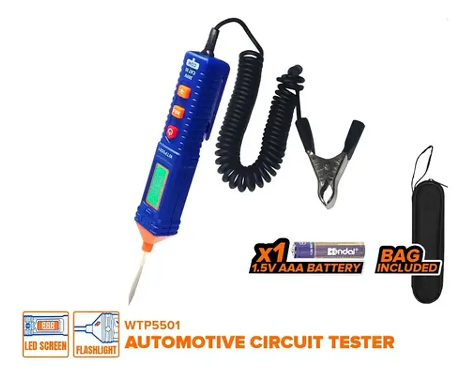 Probador De Corriente Automotriz Wadfow Dc 1-100v Wtp5501 8