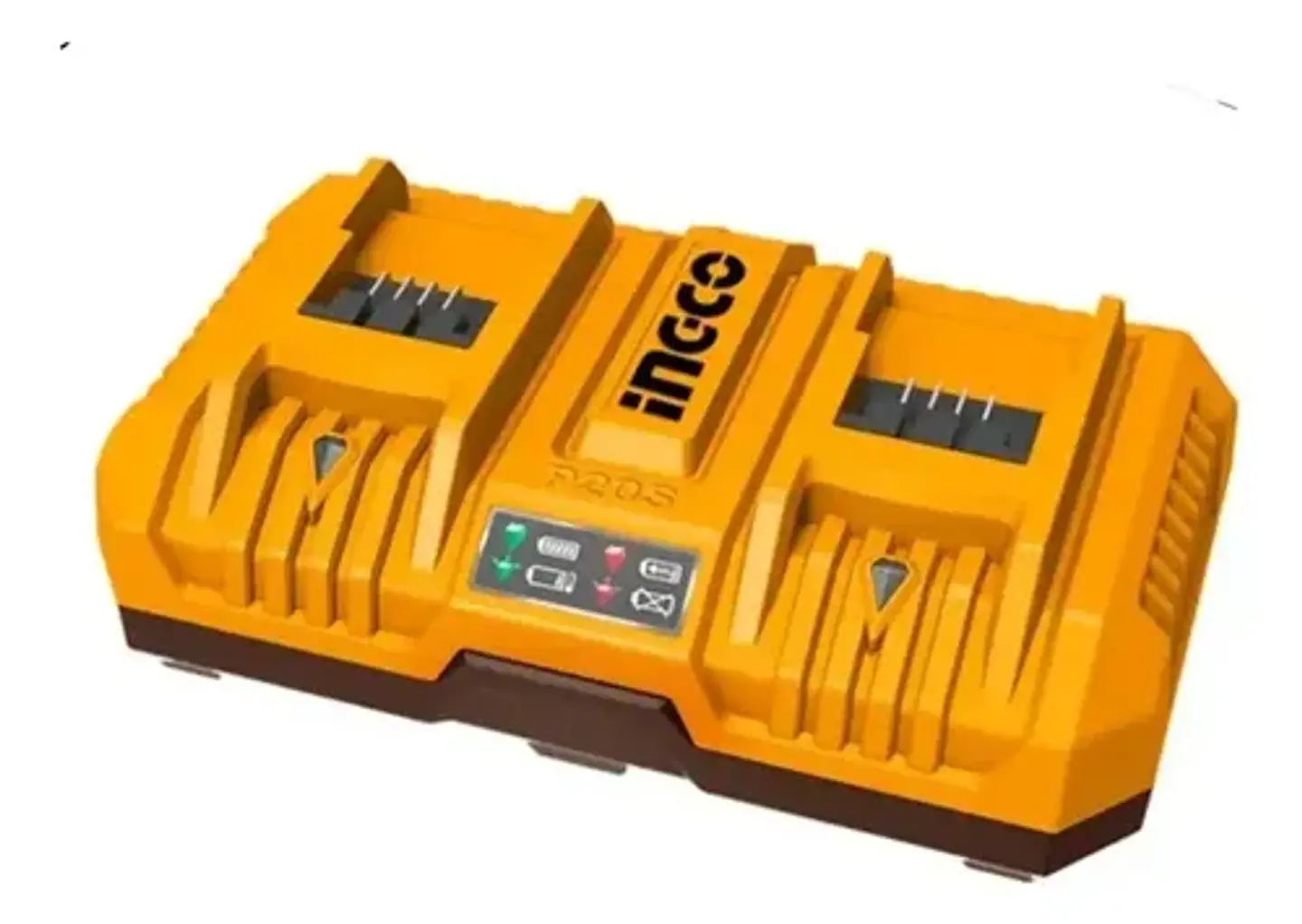 Cargador Doble De Baterías Rápido 20v 2, 4, 5 Ah Ingco 4