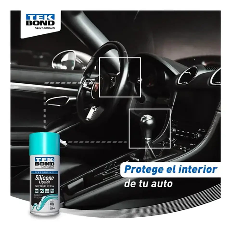 Silicona Líquida En Spray Tekbond 300 Ml Brillo Protección 5