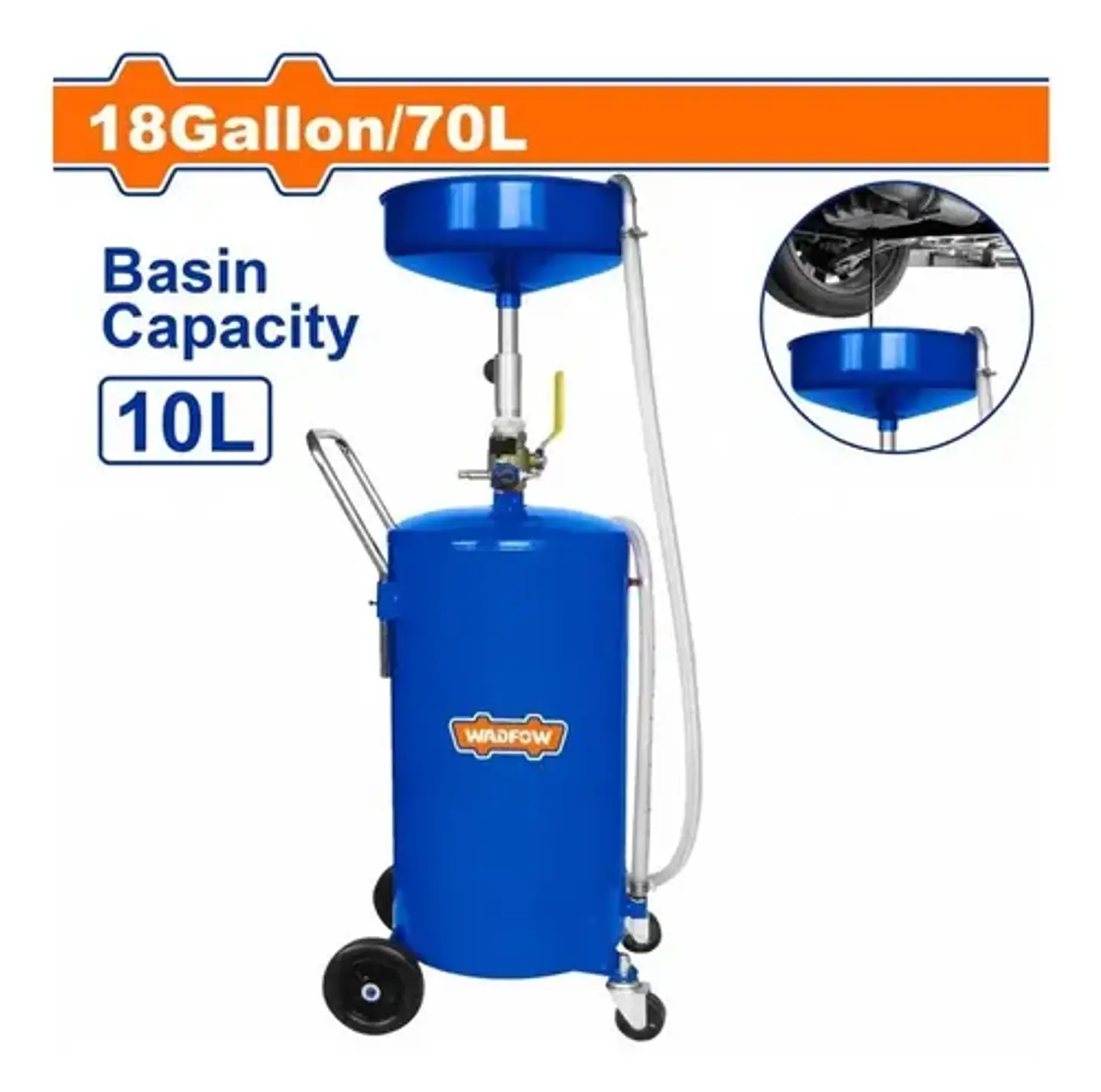 Recipiente Drenaje Aceite Automotriz Wadfow Portatil 70 Lt 3