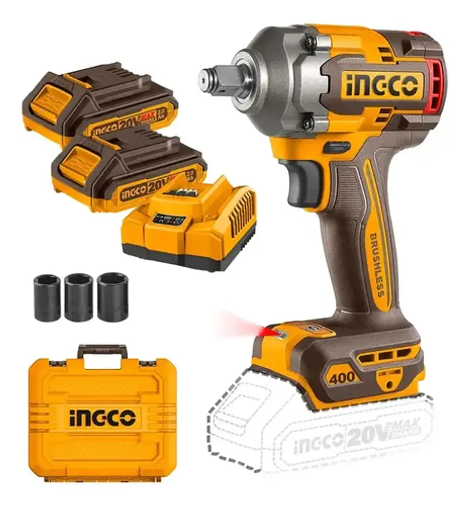 Pistola Llave De Impacto Bl 1/2 20v 400 Nm Ingco Ciwli2040 1