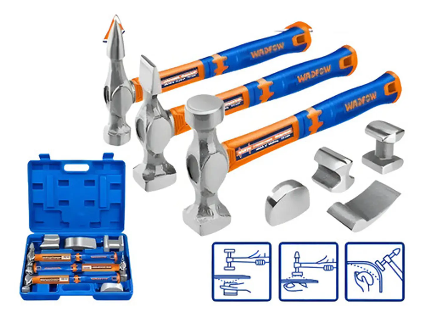Set Juego De Martillos Para Carroceria 7 Pzs Wadfow Whz1d07 3