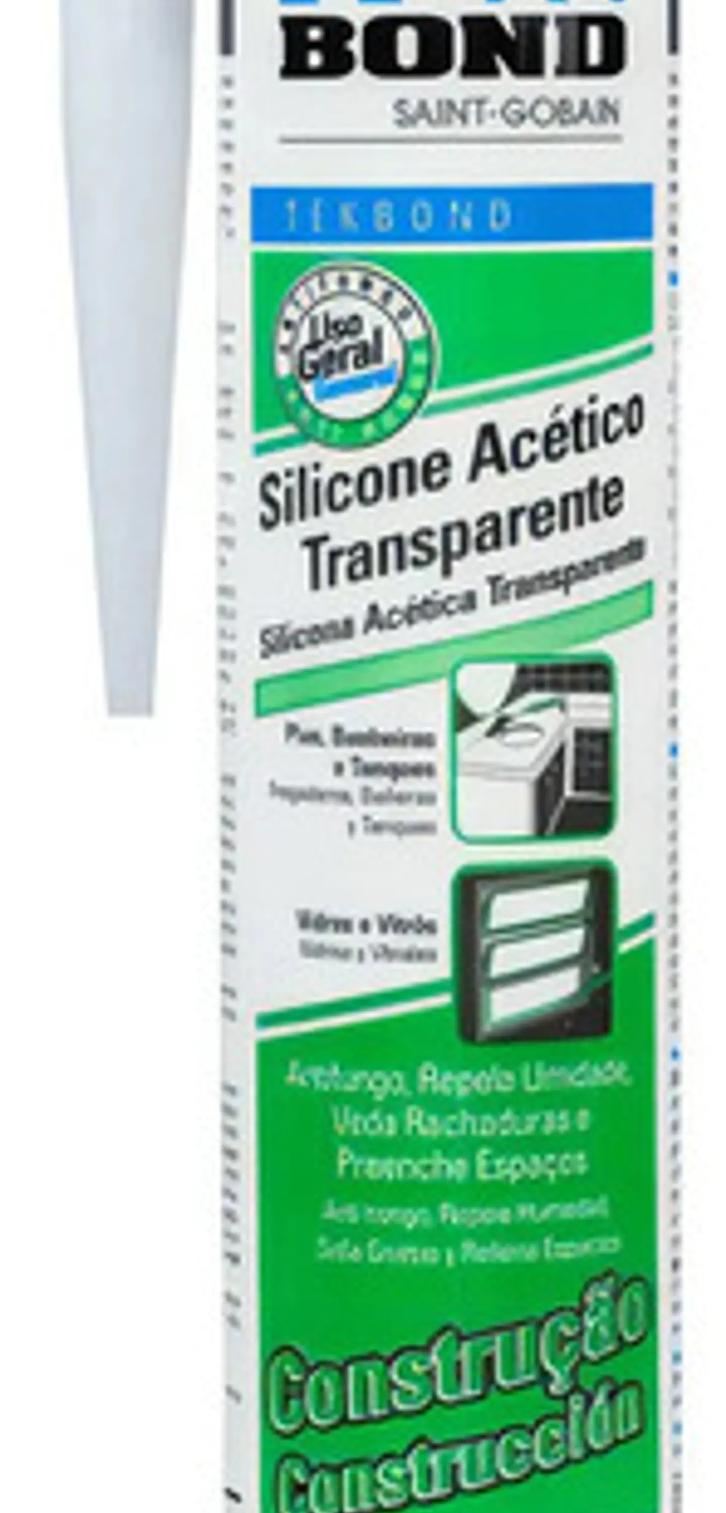Silicona Acetica Constru Tekbond 270 Ml Incoloro Transparent 1