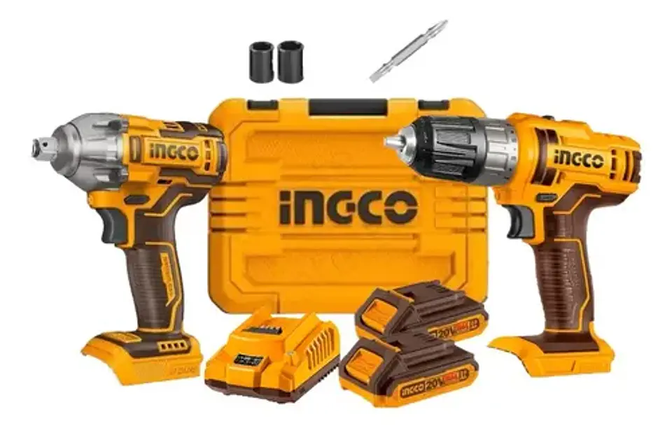 Kit Pack Inal Ingco 20v Taladro + Llave Impac Bl Cosli230702 1