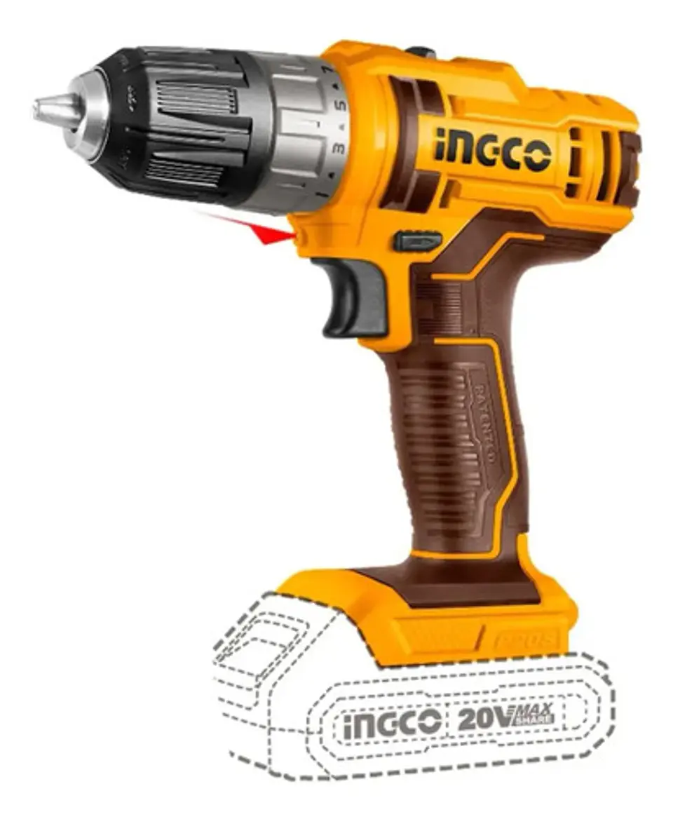Kit Pack Inal Ingco 20v Taladro + Llave Impac Bl Cosli230702 3