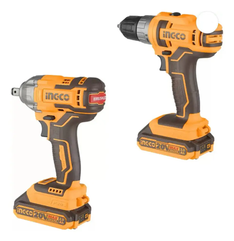 Kit Pack Inal Ingco 20v Taladro + Llave Impac Bl Cosli230702 6