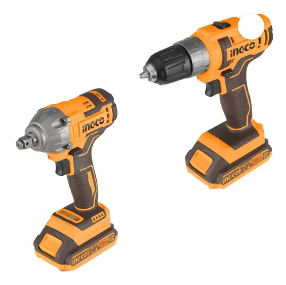 Kit Pack Inal Ingco 20v Taladro + Llave Impac Bl Cosli230702 8