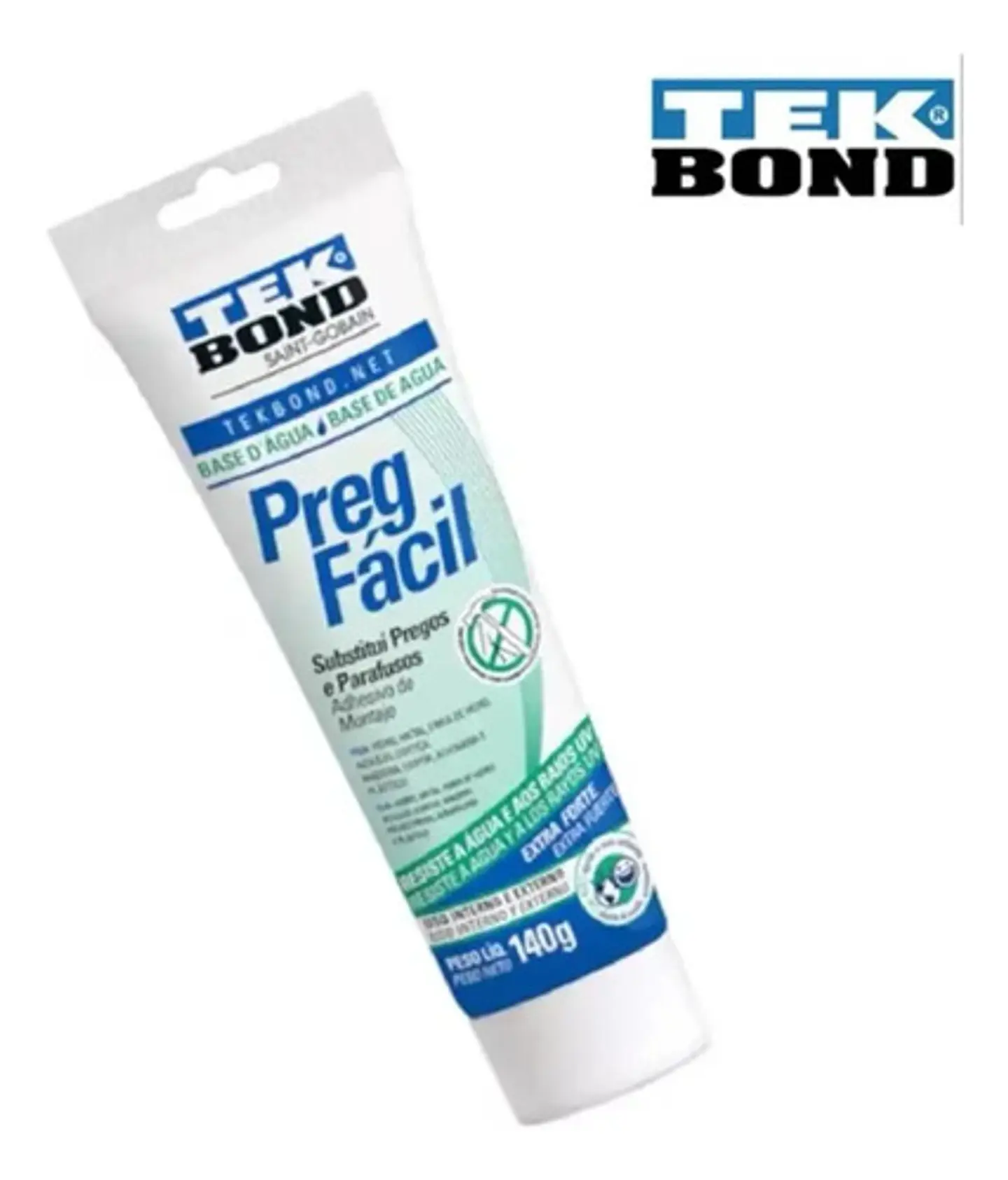 Adhesivo De Montaje Sin Clavos Pega Facil 140g Tekbond Tubo 4