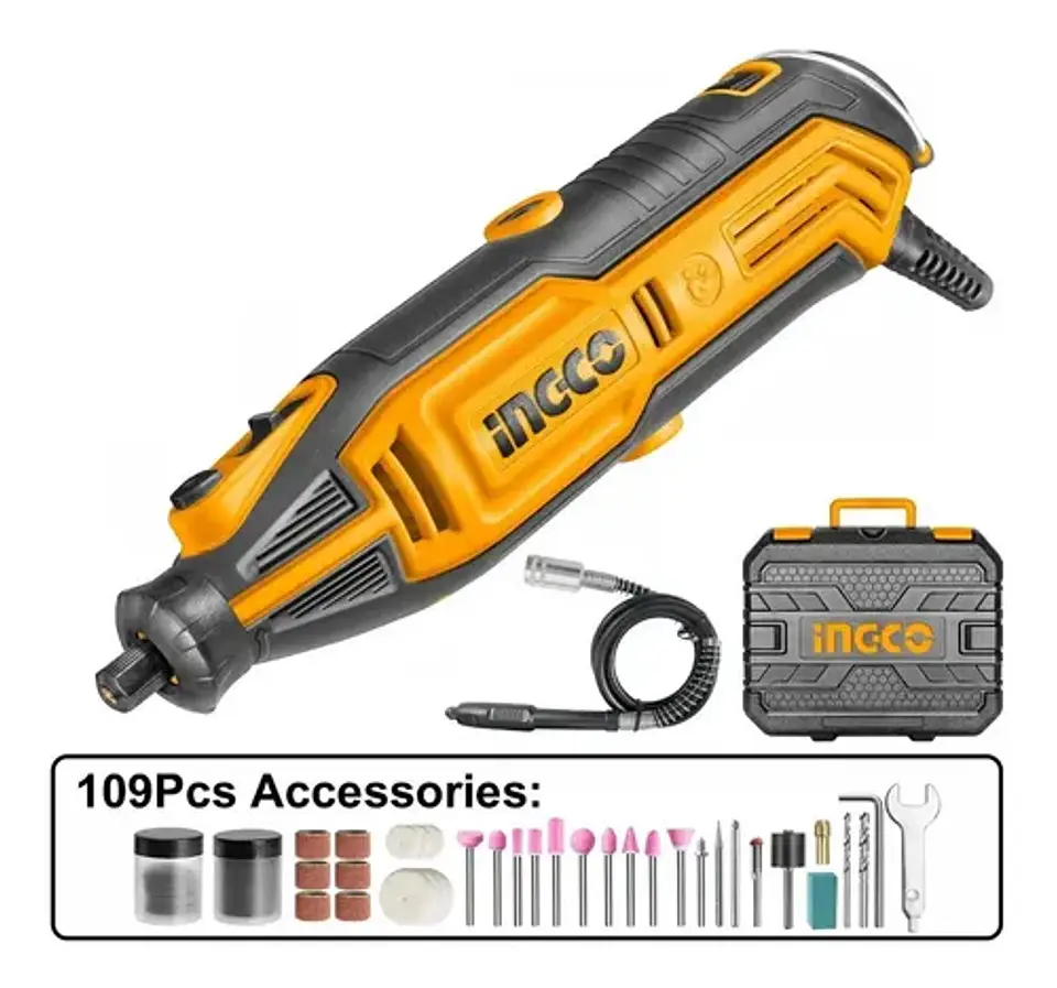 Mini Torno Multipropósito Ingco 130w + 109 Acc Mg13328 2