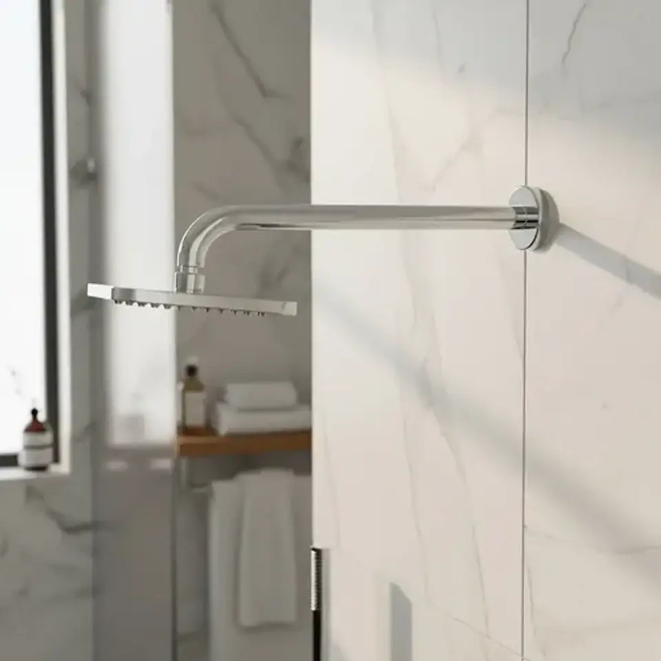 Brazo Largo Metalico Al Muro Para Plato Ducha 40 Cm Taumm 2