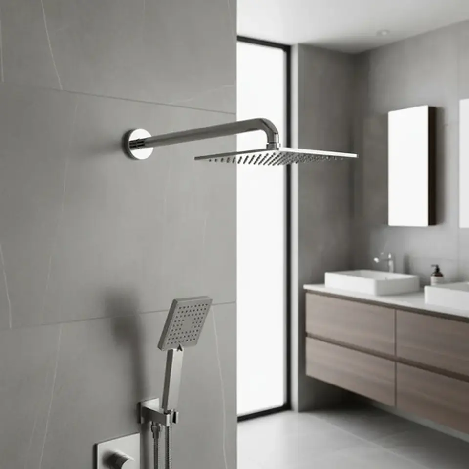 Brazo Largo Metalico Al Muro Para Plato Ducha 40 Cm Taumm 4