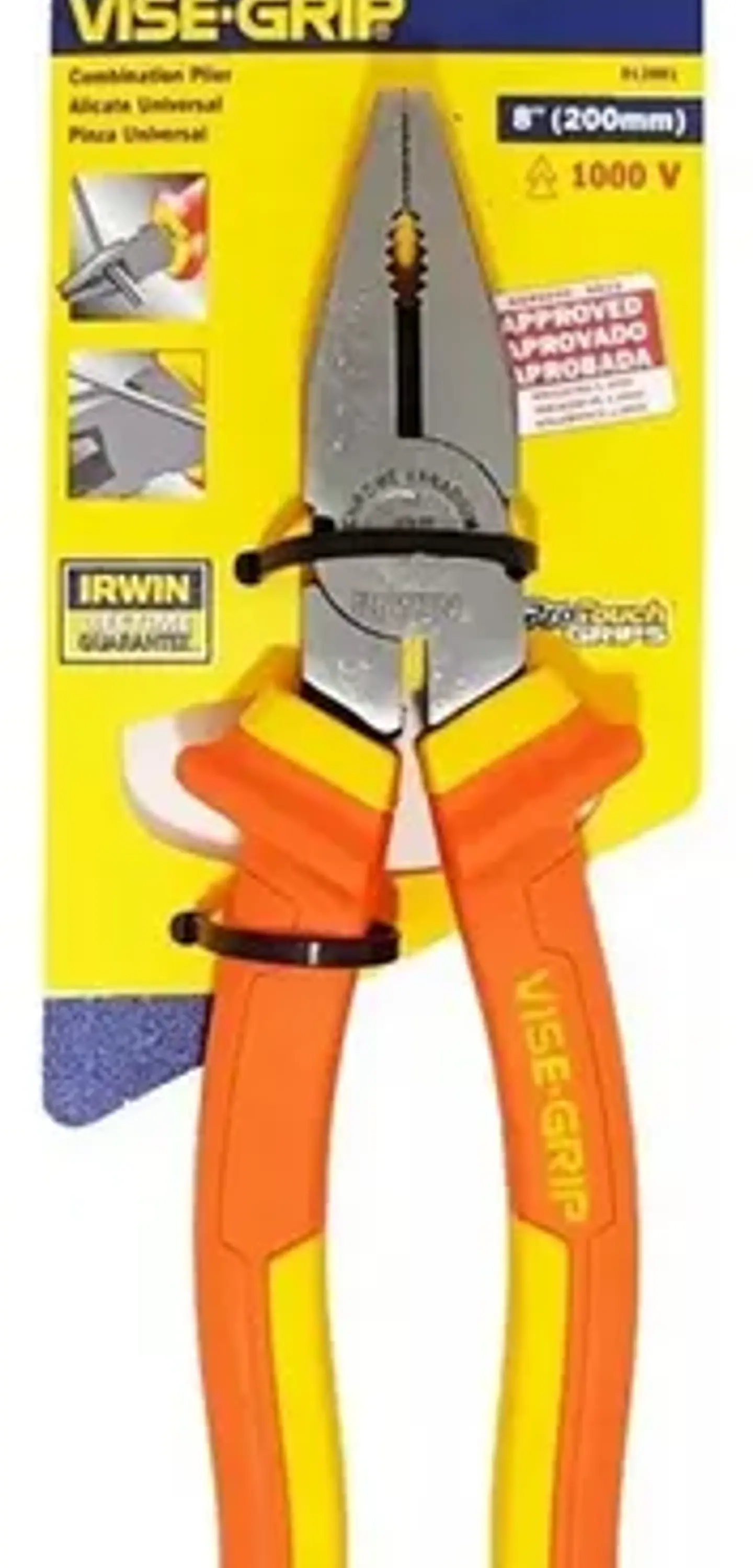 Alicate Universal Aislado Irwin 8 1/2 PuLG 215 Mm Protouch 1