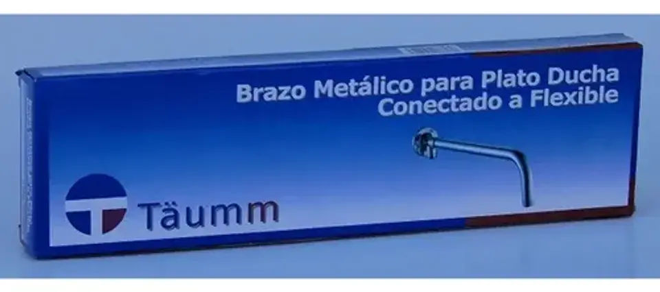 Brazo Metalico Para Plato Ducha Conectado A Flexible Taumm 5