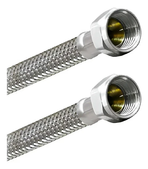 Flexible Agua Hi-hi 1/2 30 Cm Taumm Acero Inox 350 Psi