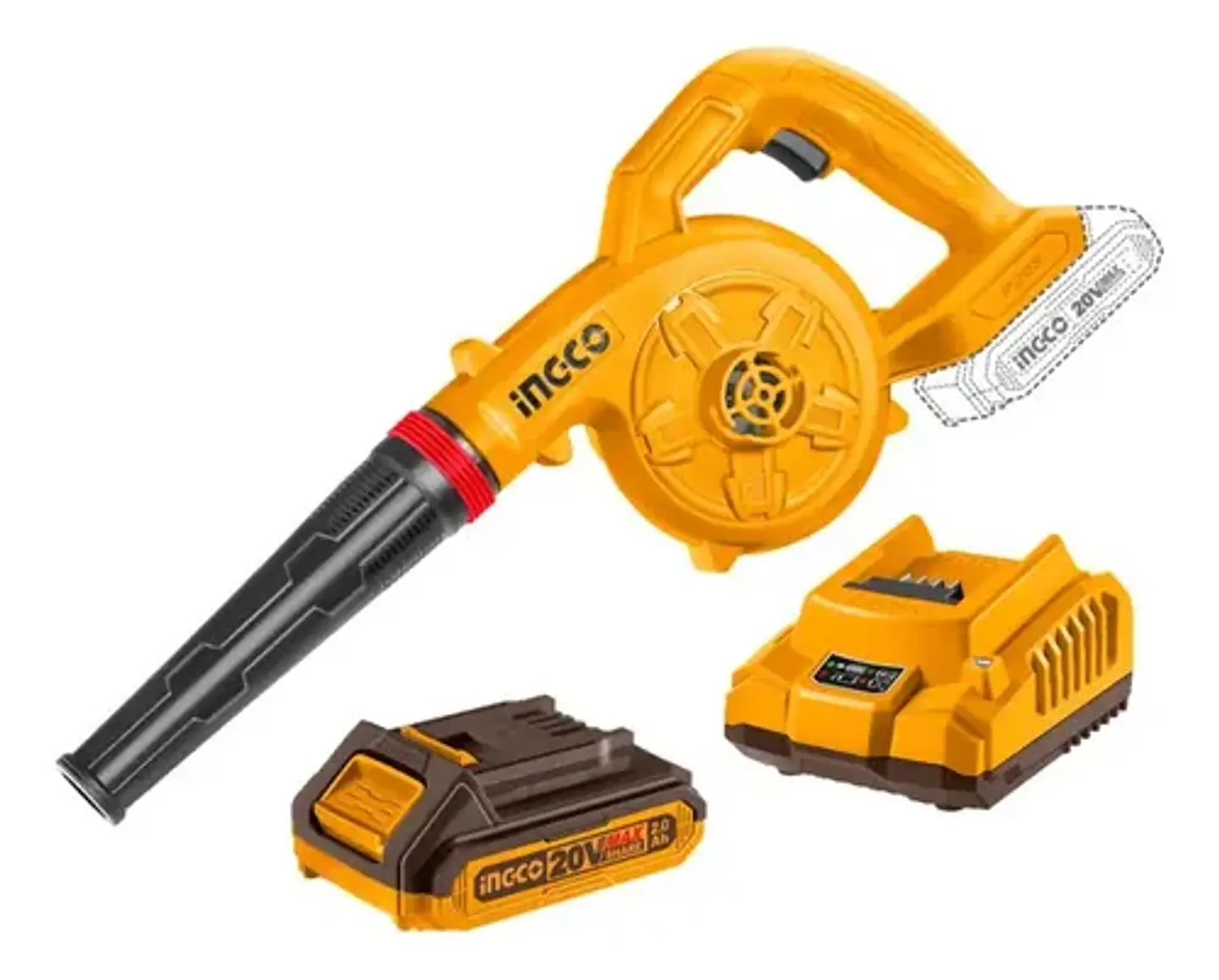 Soplador Inalámbrico 20v 2.7 M3/min Ingco Cabli200281 3