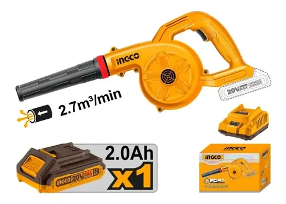 Soplador Inalámbrico 20v 2.7 M3/min Ingco Cabli200281 4