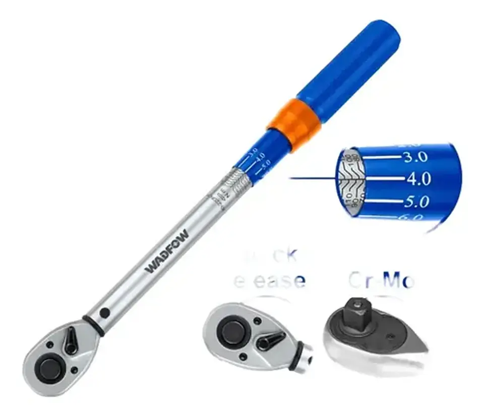 Llave De Torque Torquimetro 5-25nm 1/4 Wadfow Azul 1