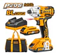 Atornillador De Impacto Ingco 20v + 2 Bat 2 Ah+ Carg + Bolso - Miniatura 1