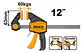 Prensa Sargento Rapida Industrial Ingco 63x300 Mm Hqbc01602 - Miniatura 3
