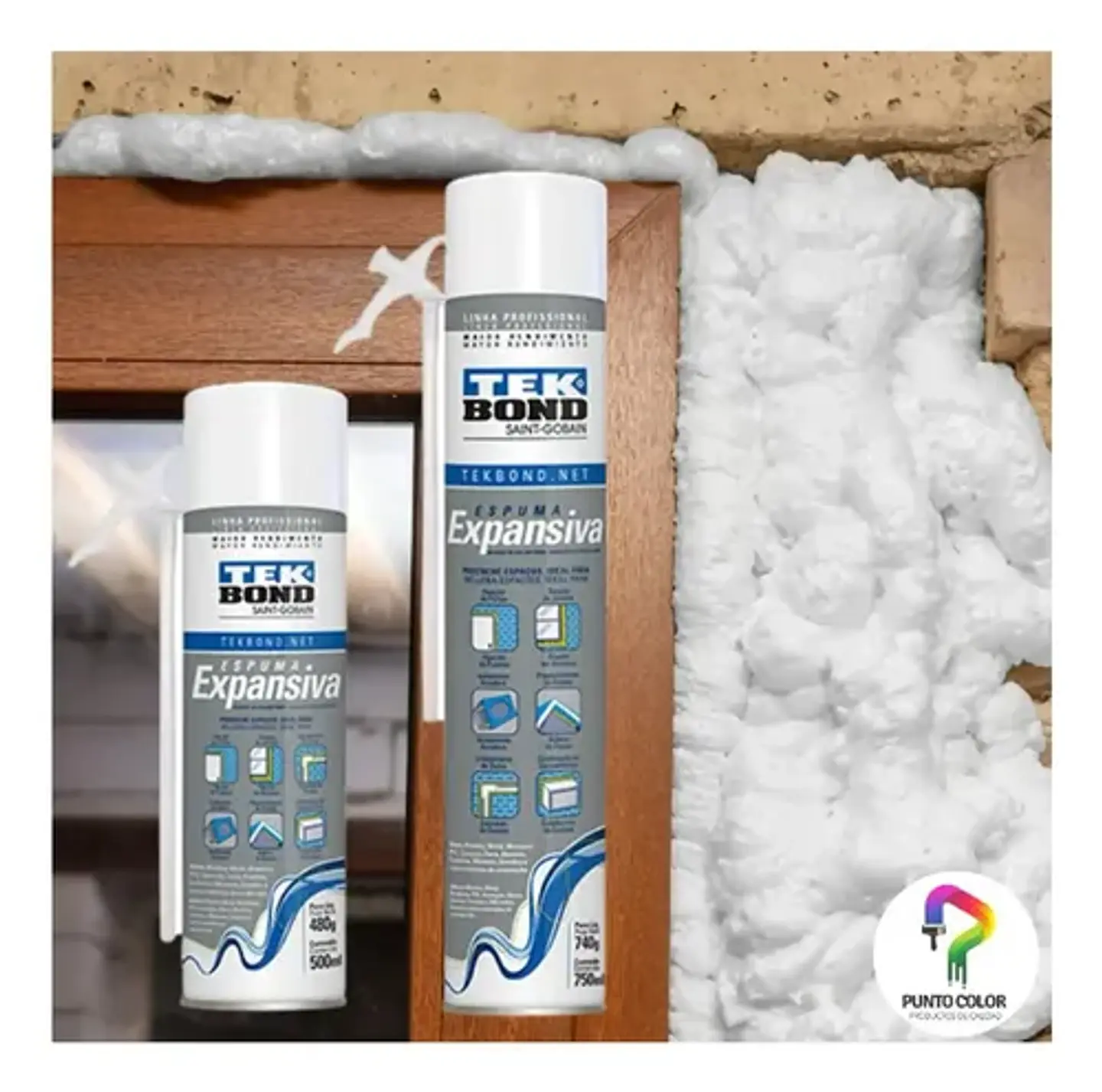 Espuma Expansiva Pu Tekbond 740 G / 750 Ml Uso Profesional 4