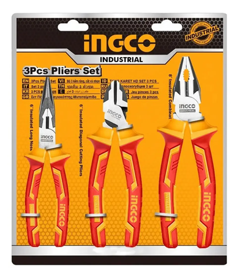 Set Juego De 3 Alicates Aislados Ingco Industrial Hikp28318 1