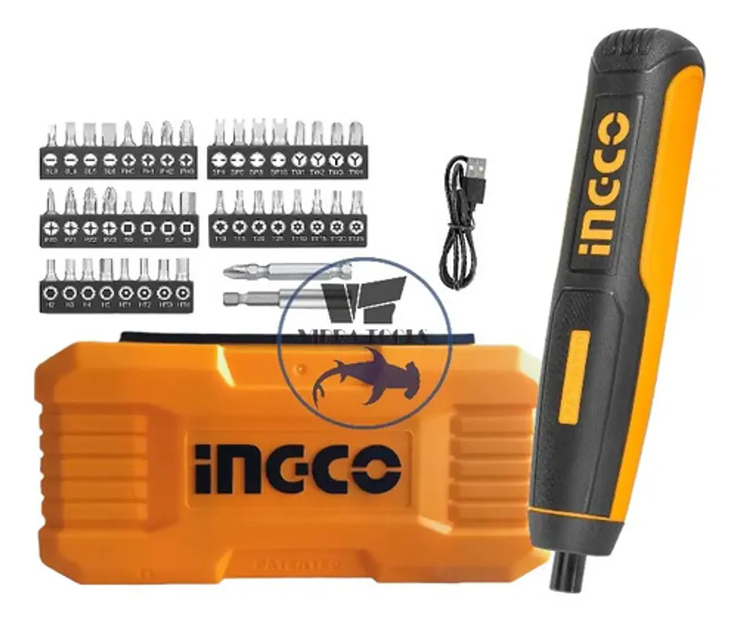 Atornillador De Precisión Ingco 4v + 42 Piezas + Caja Transp 2