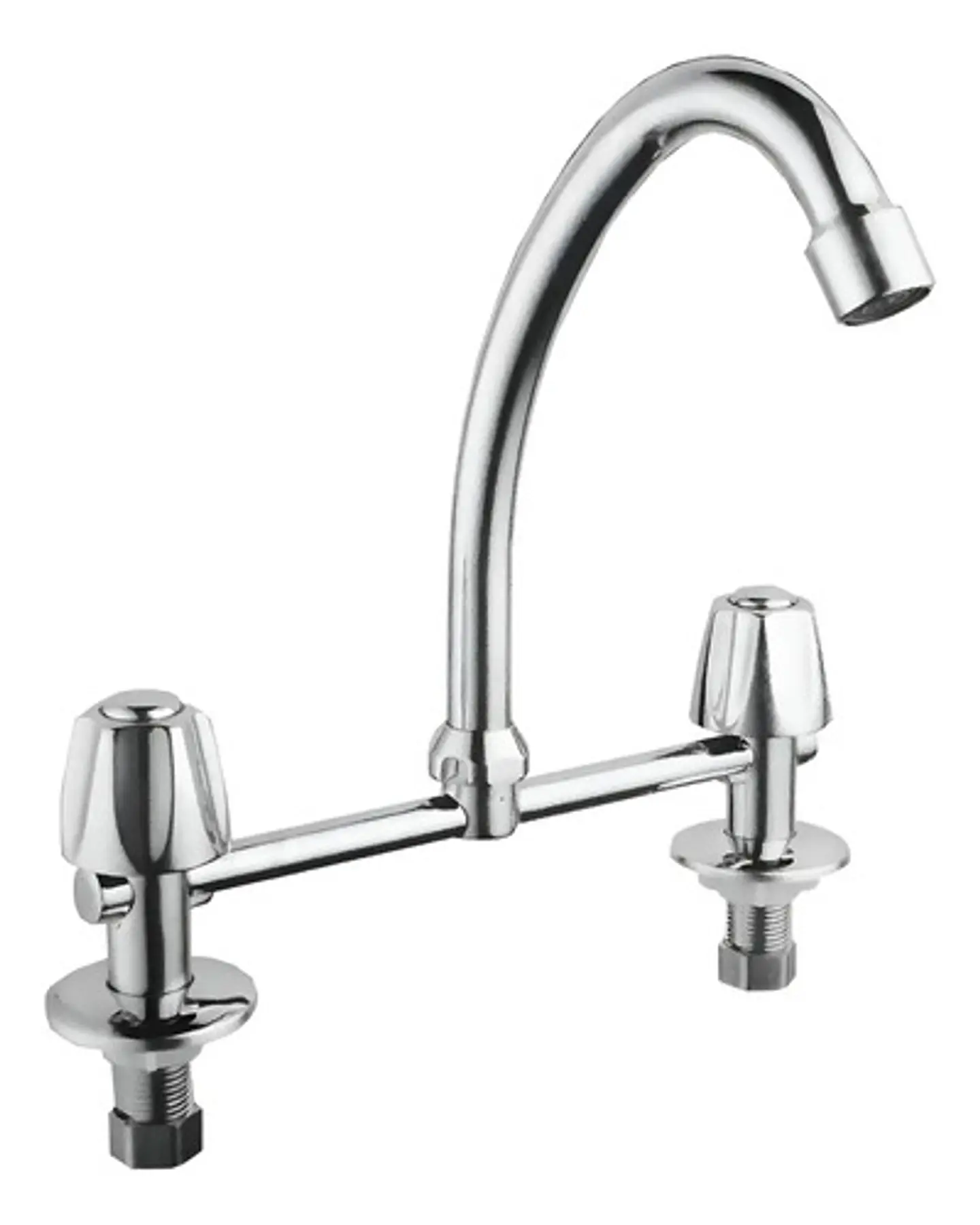 Llave Combinación Lavaplatos Antonella Alta Taumm Plateado 1