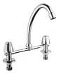 Llave Combinación Lavaplatos Antonella Alta Taumm Plateado - Miniatura 1
