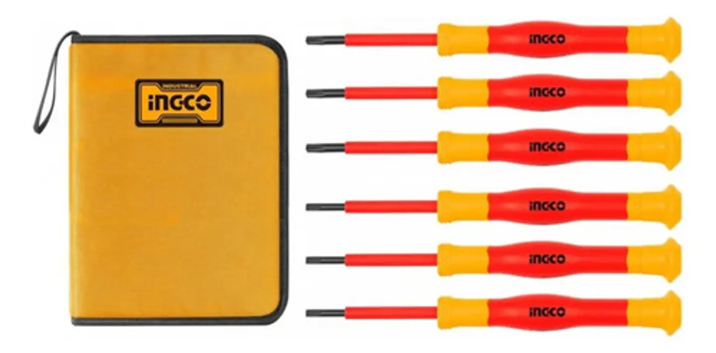 Set Desatornillador De Precision Aislado Ingco Vde 6 Piezas 1