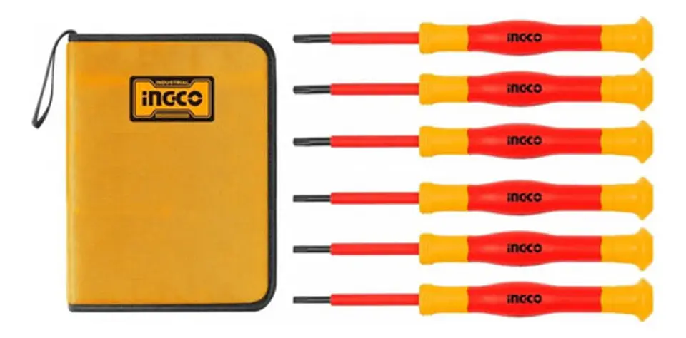 Set Desatornillador De Precision Aislado Ingco Vde 6 Piezas 1