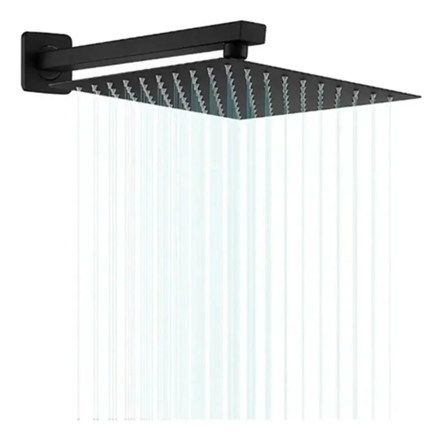 Brazo Para Plato Ducha 40 Cm Negro Schwarz Taumm Acero Inox 6