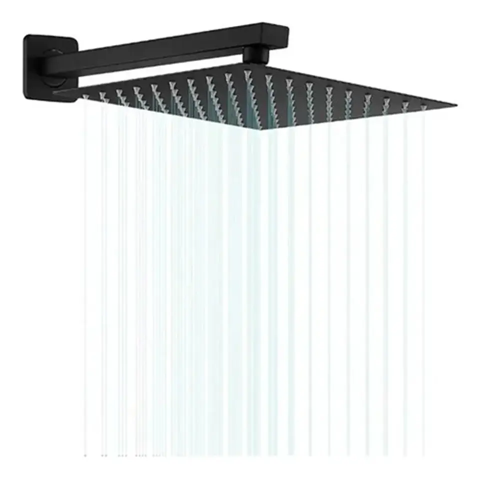 Brazo Para Plato Ducha 40 Cm Negro Schwarz Taumm Acero Inox 6