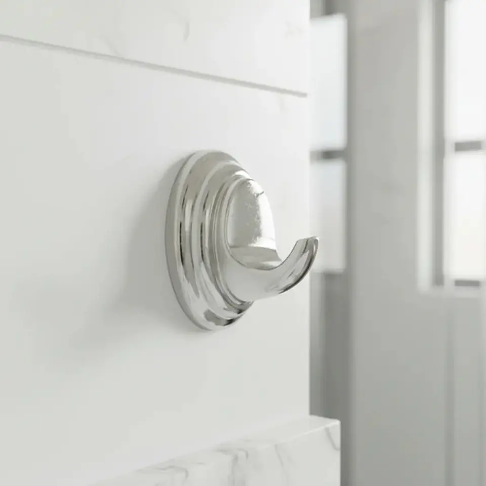 Perchero De Baño Linea Colomba Taumm Metalico Cromado 2