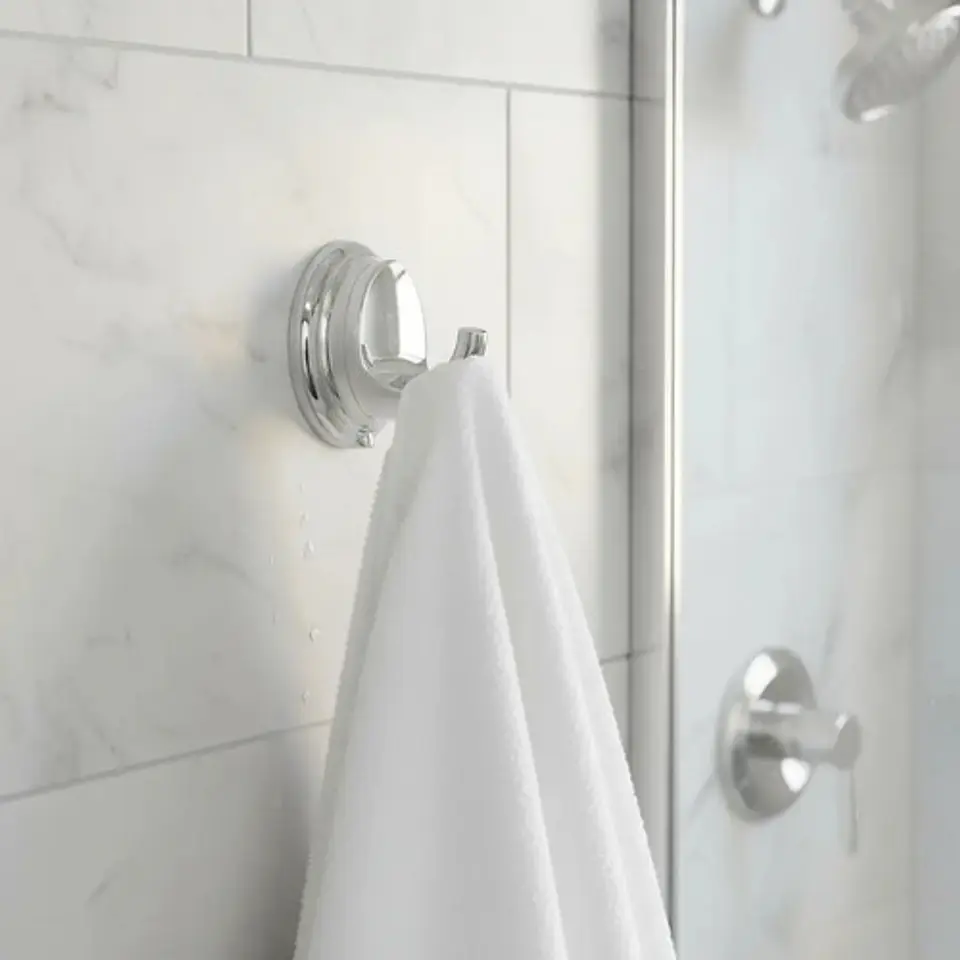 Perchero De Baño Linea Colomba Taumm Metalico Cromado 3