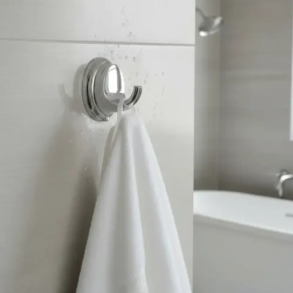 Perchero De Baño Linea Colomba Taumm Metalico Cromado 4