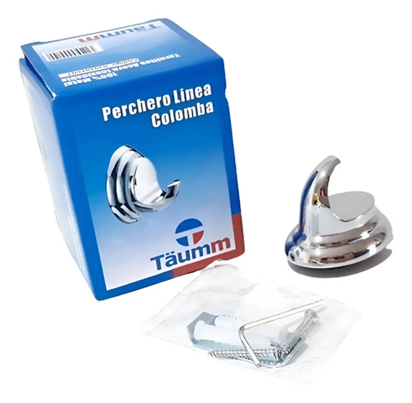 Perchero De Baño Linea Colomba Taumm Metalico Cromado 5
