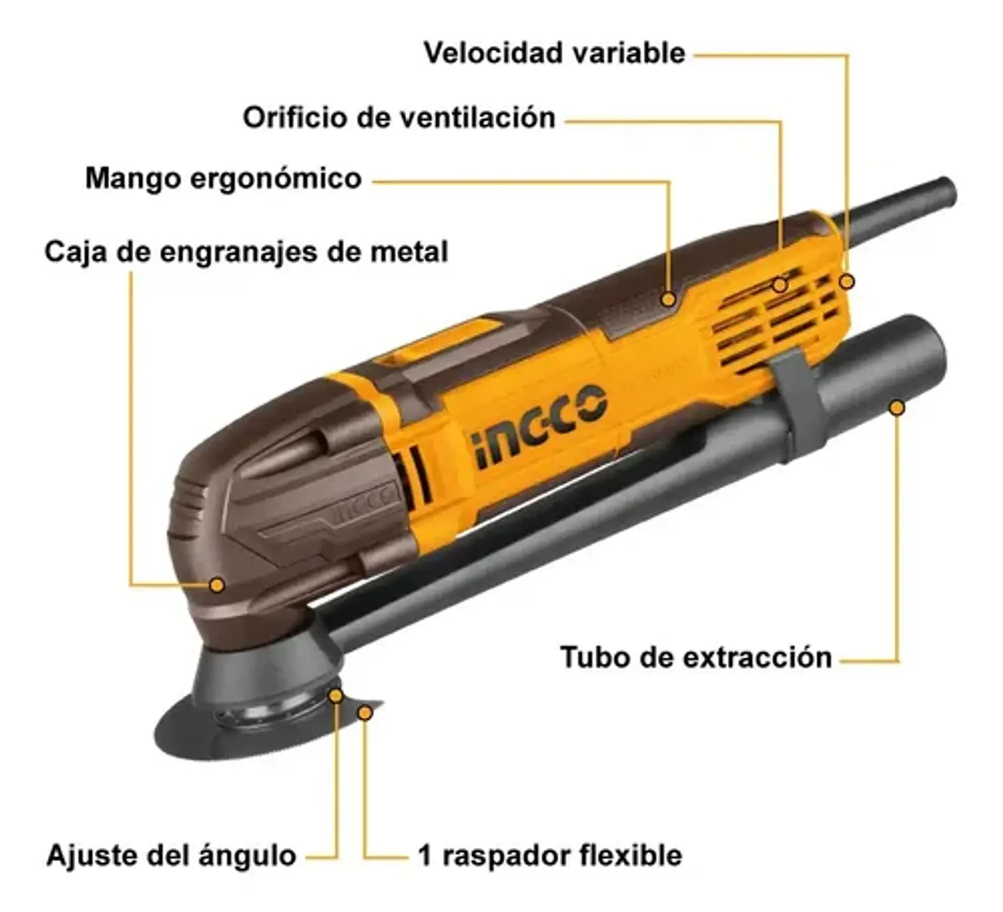 Multicortadora Multiproposito Electrica Ingco 300w Mf3008-7 3